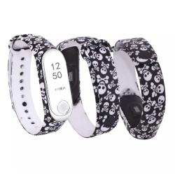 Браслет для смарт часов Mi Band 3 / 4 Skull