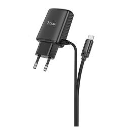 Сетевое ЗУ HOCO C82A + кабель Micro USB (5V/2.4A/2 USB) Black