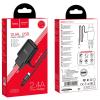 Сетевое ЗУ HOCO C82A + кабель Type C (5V/2.4A/2 USB) Black