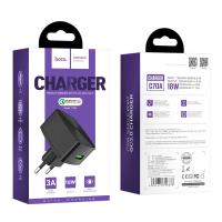 Сетевое ЗУ HOCO C70A Cutting-edge (5V/3A/1 USB) Qualcomm 3.0 Black