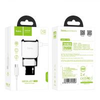 Сетевое ЗУ HOCO C59A + кабель Micro USB (5V/2.4A/2 USB) White
