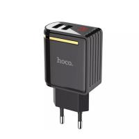Сетевое ЗУ HOCO C39A с LED дисплеем (5V/2.4A/2 USB) Black