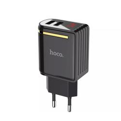 Сетевое ЗУ HOCO C39A с LED дисплеем (5V/2.4A/2 USB) Black