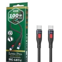 Дата кабель Remax RC-187c Lesu PRO 100W 1M Type C - Type C Black
