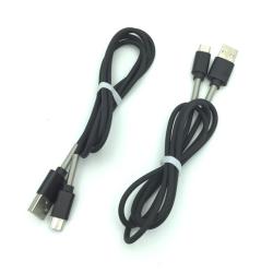 Дата кабель TC-001 круглый Type C Black (тех. упаковка)