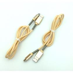 Дата кабель TC-001 круглый Type C Gold (тех. упаковка)