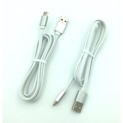 Дата кабель TC-003 плоский плетенный Type C ORIGINAL White 1M (тех. упаковка)