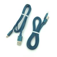 Дата кабель TC-003 плоский плетенный Type C ORIGINAL Blue 1M (тех. упаковка)