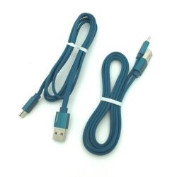 Дата кабель TC-003 плоский плетенный Type C ORIGINAL Blue 1M (тех. упаковка)