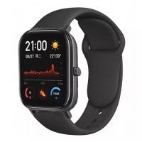 Браслет для смарт часов Xiaomi Amazfit BIP с кнопкой (ширина 20 mm) #18 Black
