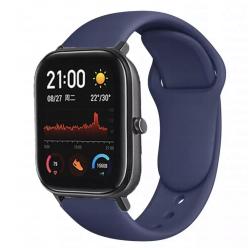 Браслет для смарт часов Xiaomi Amazfit BIP с кнопкой (ширина 20 mm) #03 Midnight Blue