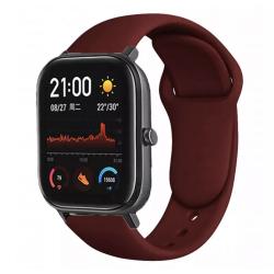 Браслет для смарт часов Xiaomi Amazfit BIP с кнопкой (ширина 20 mm) #13 Wine Red