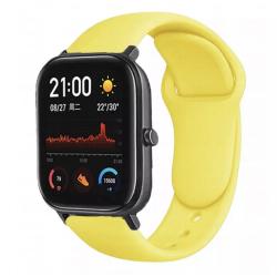 Браслет для смарт часов Xiaomi Amazfit BIP с кнопкой (ширина 20 mm) #15 Yellow