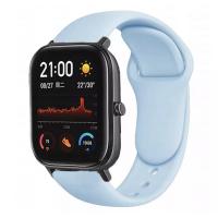 Браслет для смарт часов Xiaomi Amazfit BIP с кнопкой (ширина 20 mm) #22 Sky Blue