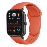 Браслет для смарт часов Xiaomi Amazfit BIP с кнопкой (ширина 20 mm) #23 Orange