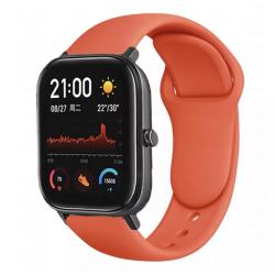 Браслет для смарт часов Xiaomi Amazfit BIP с кнопкой (ширина 20 mm) #23 Orange