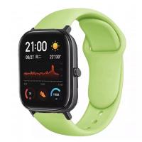 Браслет для смарт часов Xiaomi Amazfit BIP с кнопкой (ширина 20 mm) #24 Green