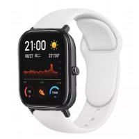Браслет для смарт часов Xiaomi Amazfit BIP с кнопкой (ширина 20 mm) #27 White