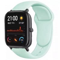 Браслет для смарт часов Xiaomi Amazfit BIP с кнопкой (ширина 20 mm) #16 Light Blue
