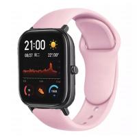 Браслет для смарт часов Xiaomi Amazfit BIP с кнопкой (ширина 20 mm) #09 Pink