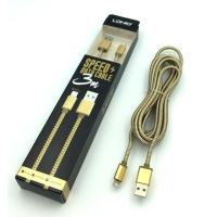 Дата кабель LDNIO LS-31 iPhone 5 3m Gold