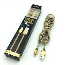 Дата кабель LDNIO LS-31 iPhone 5 3m Gold