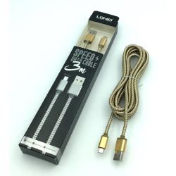 Дата кабель LDNIO LS-31 micro USB 3m Gold