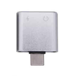 Переходник / Адаптер наушников Type C to Type C + 3.5mm Silver