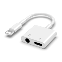 Переходник / Адаптер наушников Lightning (iPhone 11) to Lightning + 3.5mm Bluetooth White