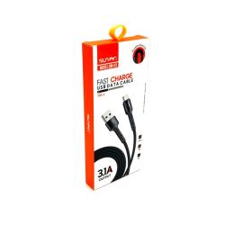 Дата кабель Sunpin DM-03 Type C 3.1A Black 