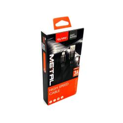Дата кабель Sunpin DM-01 USB to Lightning 3A Black 
