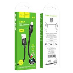 Дата кабель HOCO X89 Lightning 2.4A 1m Black