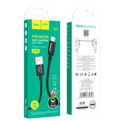 Дата кабель HOCO X89 Micro USB 2.4A 1m Black
