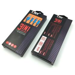 Дата кабель EMY MY-447 3 in 1 micro USB+ micro USB + Lightning Blue