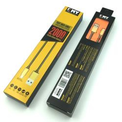 Дата кабель EMY MY-448 Apple Lightning 2m Gold