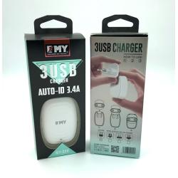Сетевое ЗУ EMY MY-229 White (5V/3.4A/3USB)