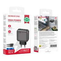 Сетевое ЗУ Borofone BAS57A 67W 3A 1 USB + 3 PD + кабель TC-TC Black