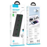 Сетевой удлинитель HOCO AC13A 5 розетки/1.5m/2500W/10A + 3USB/1PD 17W Black