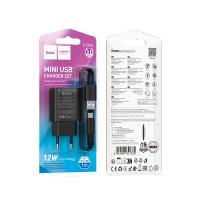 Сетевое ЗУ HOCO C134A + кабель Micro USB (5V/2.4A/1 USB) Black