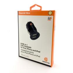 Автомобильное ЗУ GRIFFIN Black (5V/2.1A/2USB)