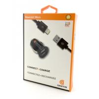 Автомобильное ЗУ GRIFFIN + cable iPhone 5 (5V/2.1A/2USB)