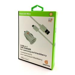 Автомобильное ЗУ GRIFFIN + сable micro USB (5V/2.1A/2USB)