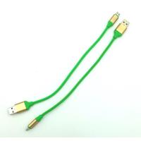 Дата кабель M-001 круглый Micro USB 0.3m Green (тех. упаковка)