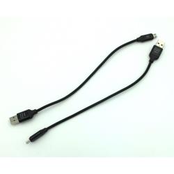 Дата кабель M-001 круглый Micro USB 0.3m Black (тех. упаковка)