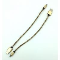 Дата кабель M-003 плетенный круглый Micro USB 0,3m Gold (тех. упаковка)