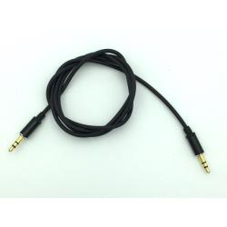 Кабель AUX A-001 силиконовый круглый Black 1M (тех. упаковка)