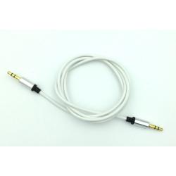 Кабель AUX A-001 силиконовый круглый White 1M (тех. упаковка)