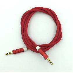 Кабель AUX A-002 плетенный круглый Red (тех. упаковка)