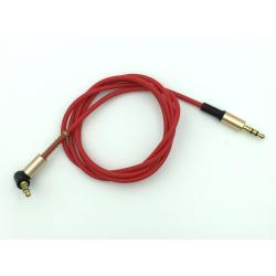 Кабель AUX A-004 силиконовый угловой круглый Red (тех. упаковка)