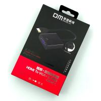 Переходник HDMI to VGA+3.5 DM CHB021 Plastic 15 cm Black